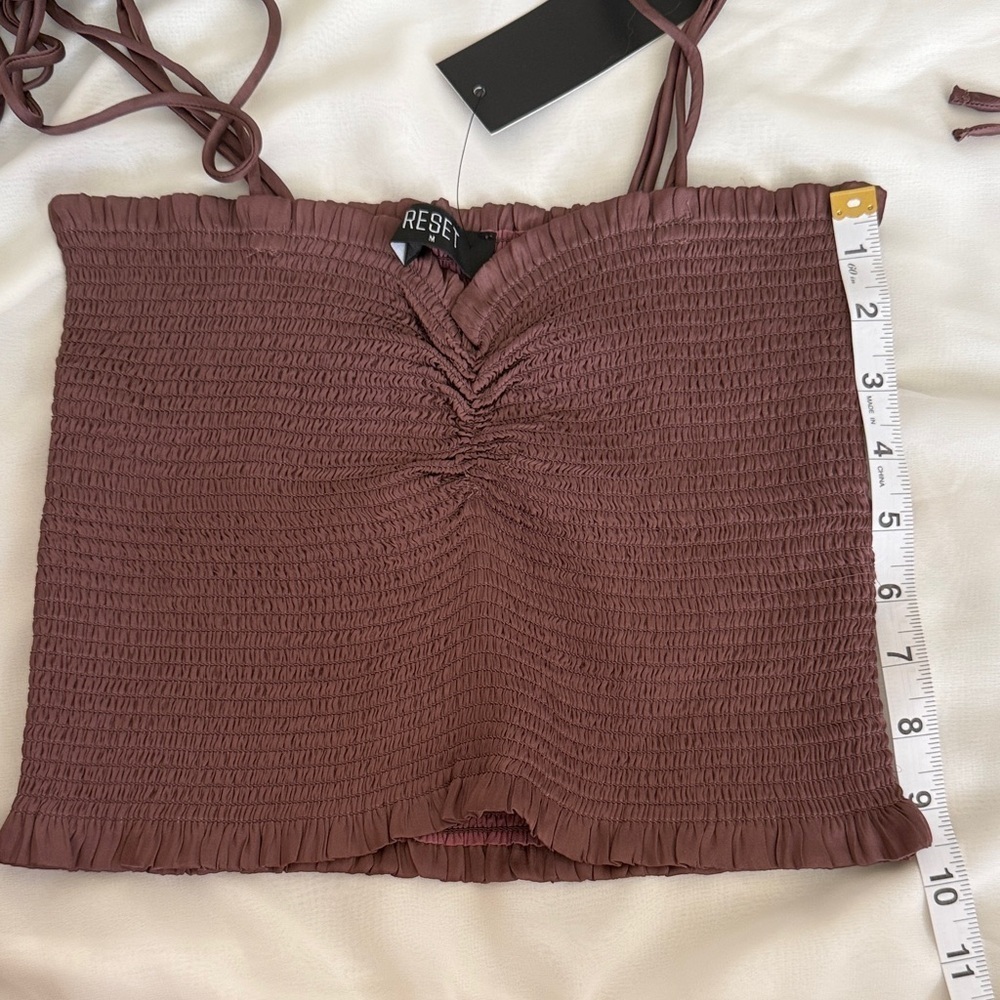 NWT Smocked Mauve Camisole Top Size Medium - Picture 8 of 10